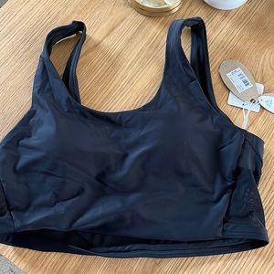 PrAna NWT Christie top black solid swim top
